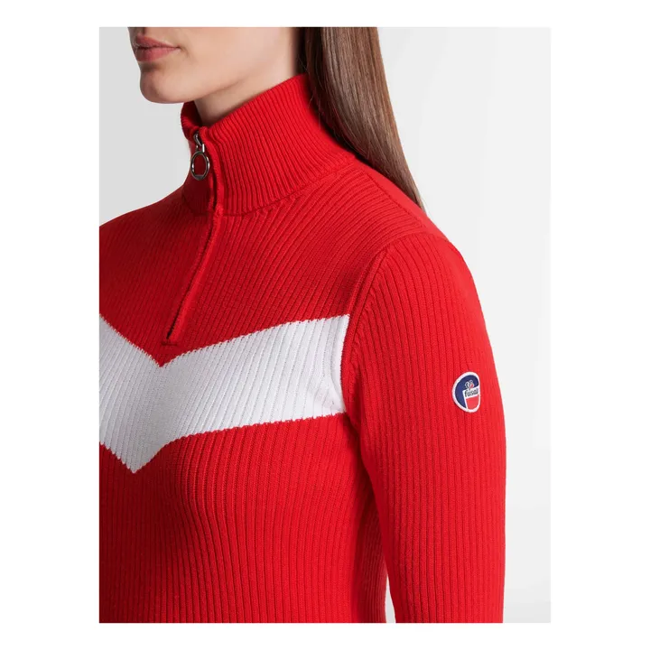 Pull Zippé Andromède | Rouge- Image produit n°3