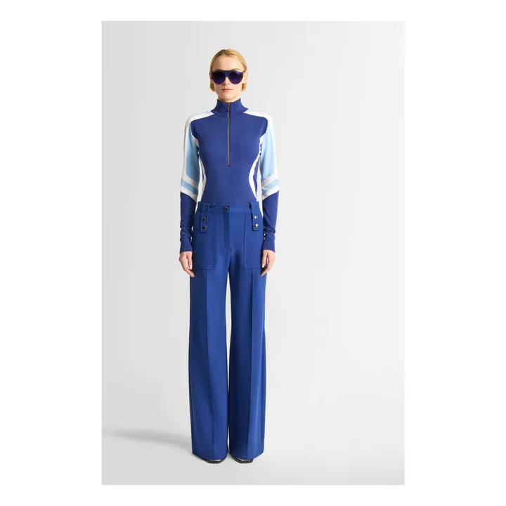Pull Zippé Virginie | Bleu- Image produit n°1