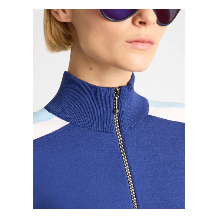Pullover mit Reißverschluss Virginie | Blau- Produktbild Nr. 3