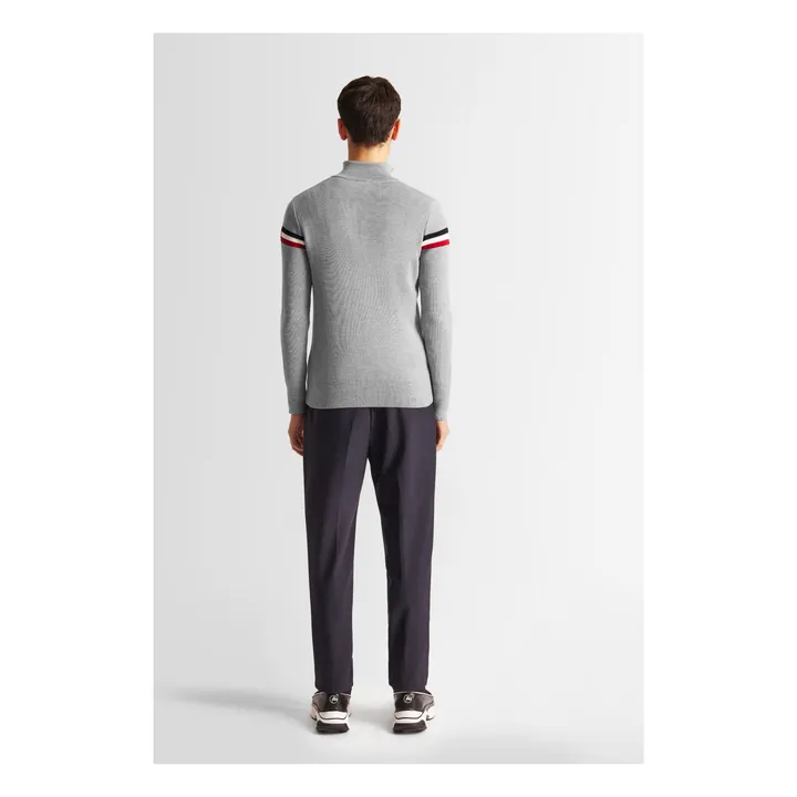 Felpa con zip in lana merino Wengen IV | Grigio- Immagine del prodotto n°2