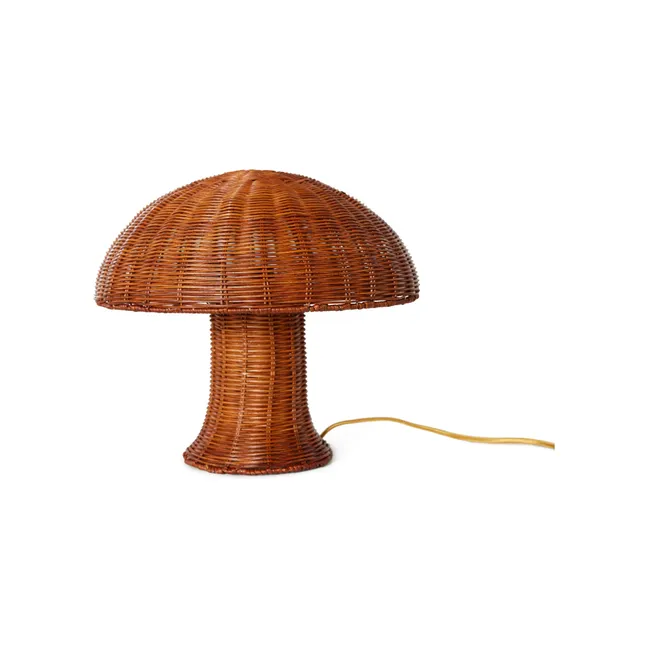 Lampe à poser en osier