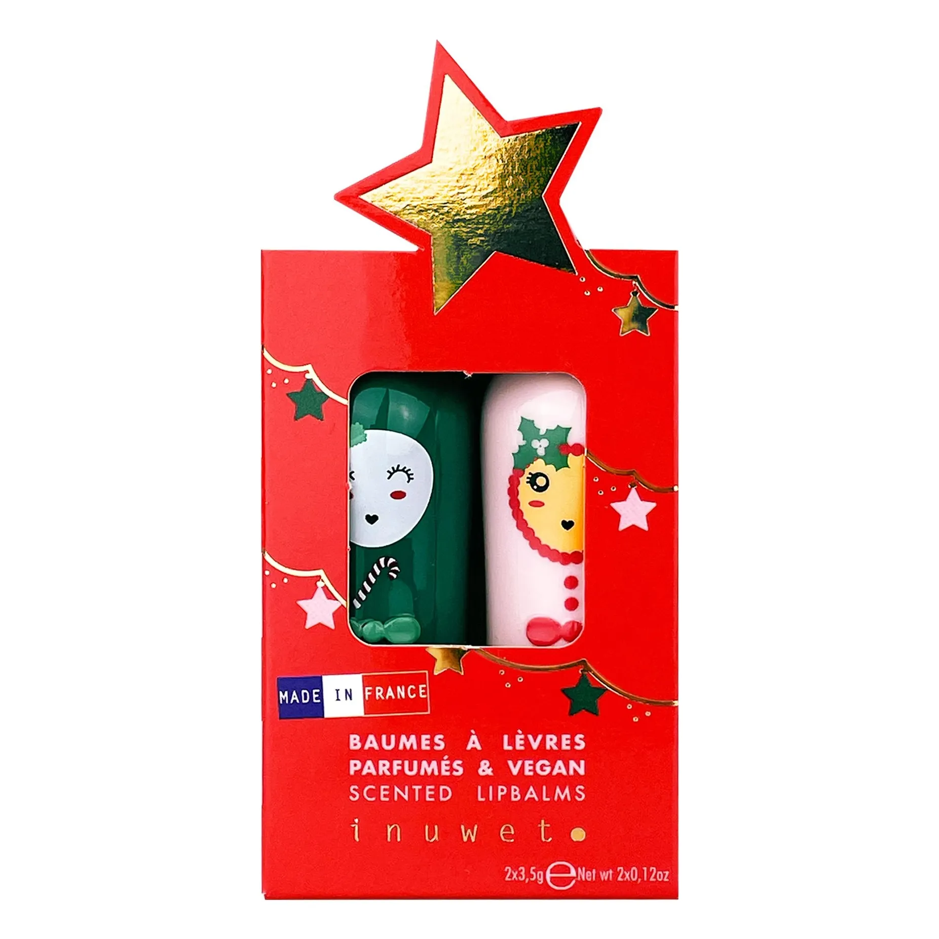 Inuwet Red Star Lip Balm Duo Set