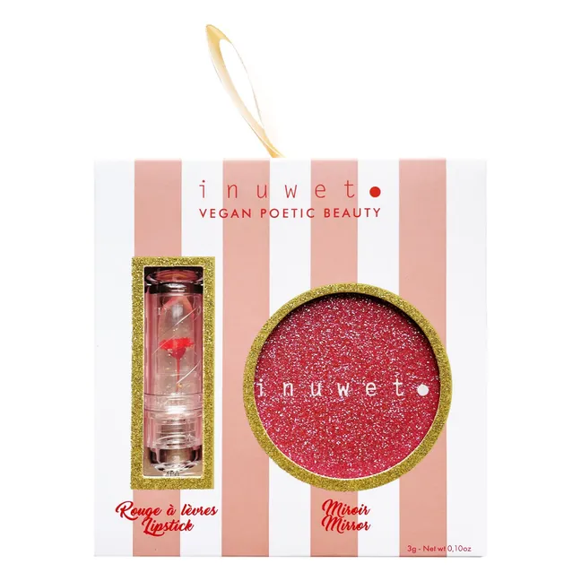 Duo-Set Lippenstift Flower und Spiegel