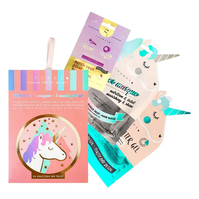 Set of 3 eye masks and patch