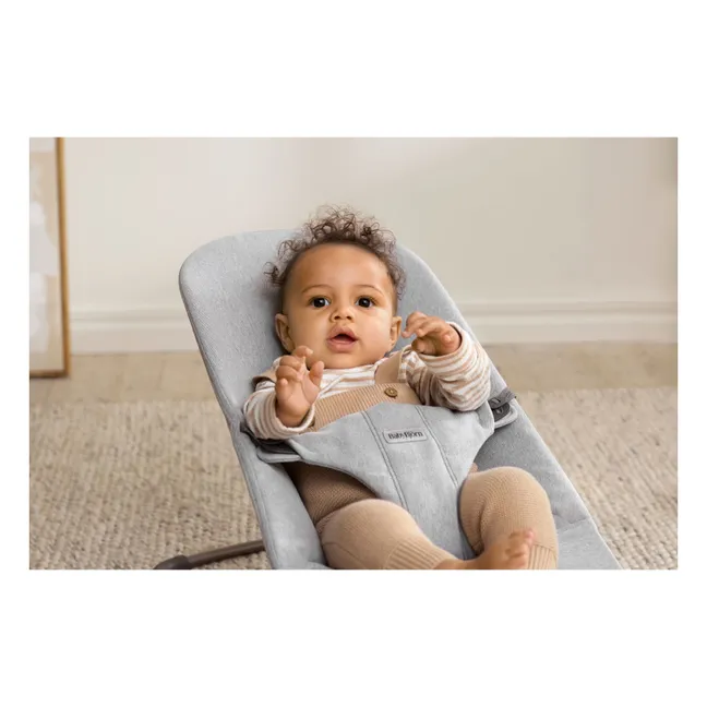 Bliss deckchair in mottled woven jersey | Light grey