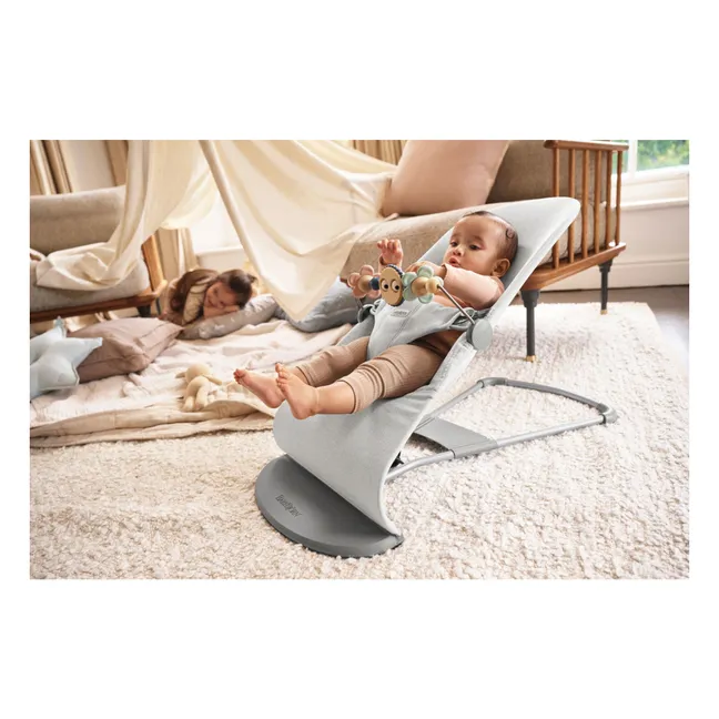 Bliss deckchair in mottled woven jersey | Light grey