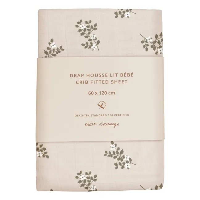 Drap-housse Holly Flowers | Sable