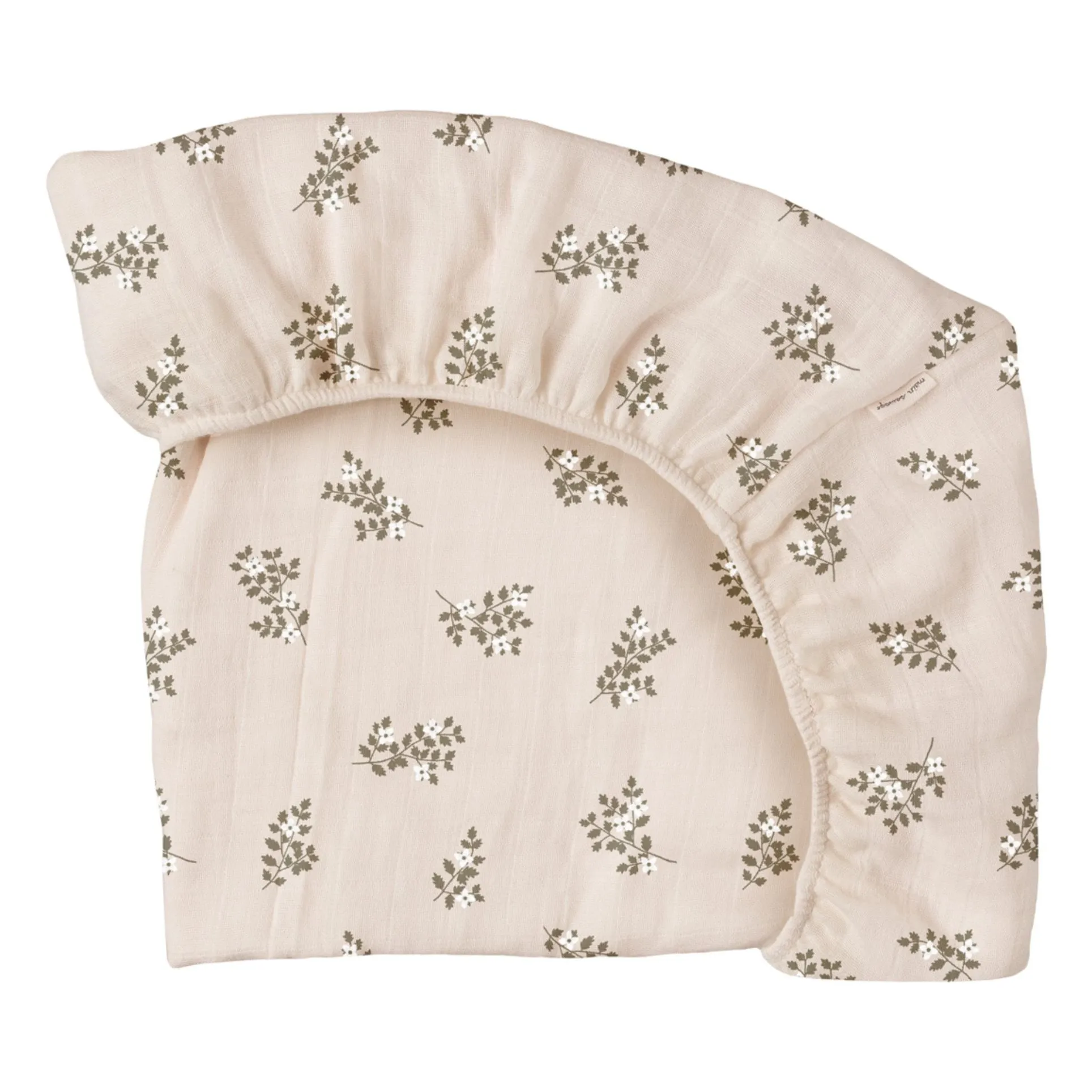 Main Sauvage Sand Holly Flowers Fitted Sheet