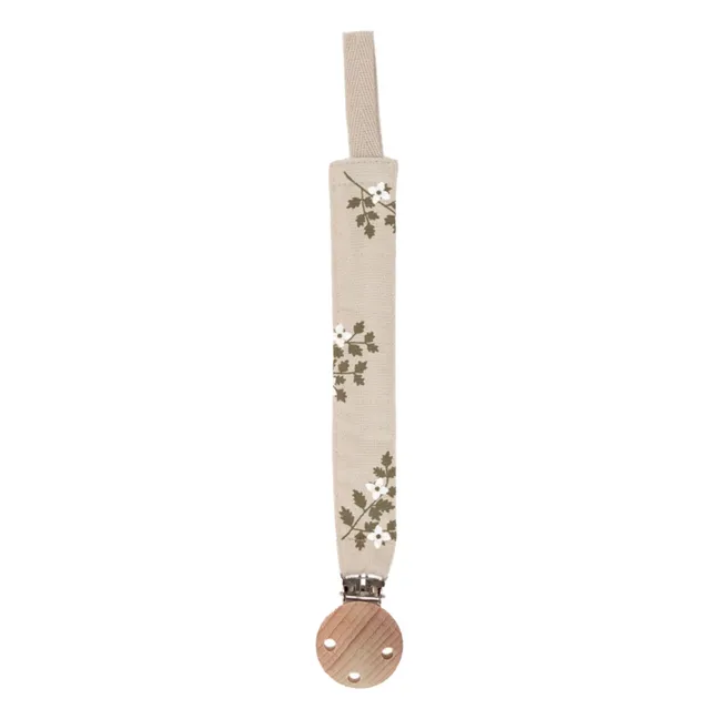Attache-tétine Holly Flowers | Sable