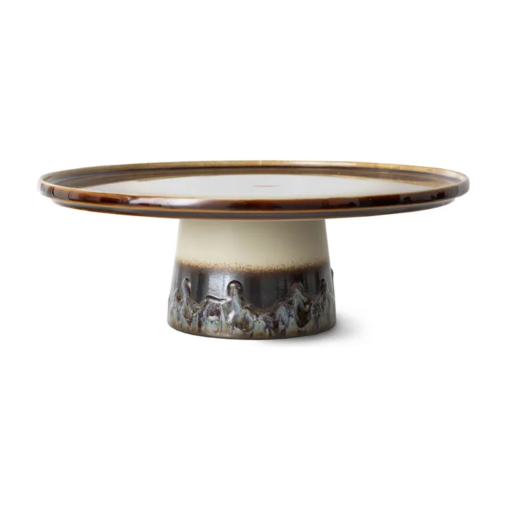 Plat à gâteau en grès | Crème- Image produit n°0