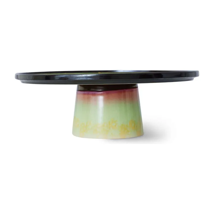 Plat à gâteau en grès | Vert amande- Image produit n°3