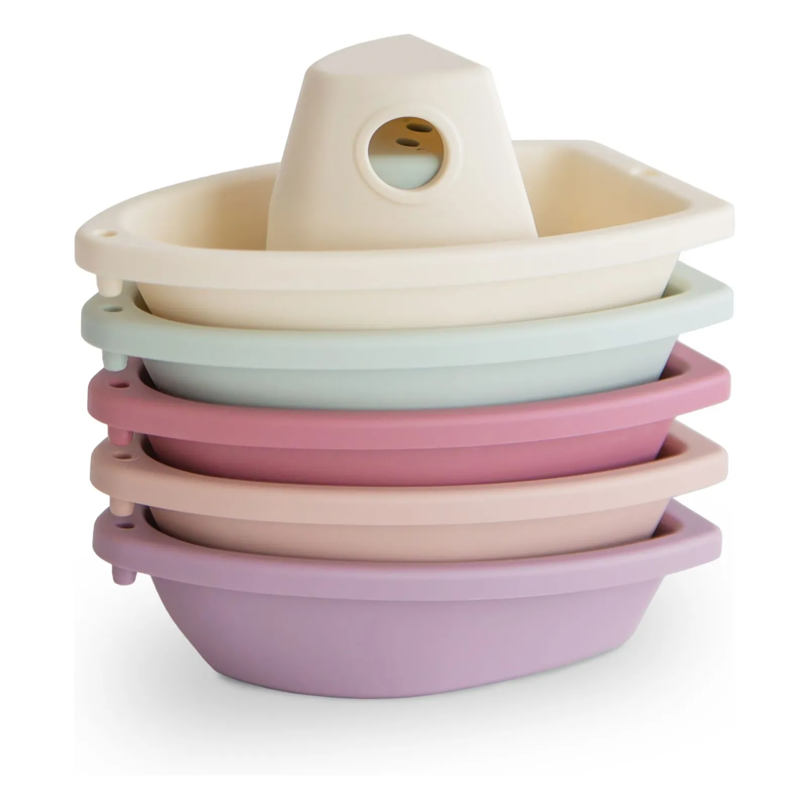 Mushie Bateaux bath toys, set of 5, Pink