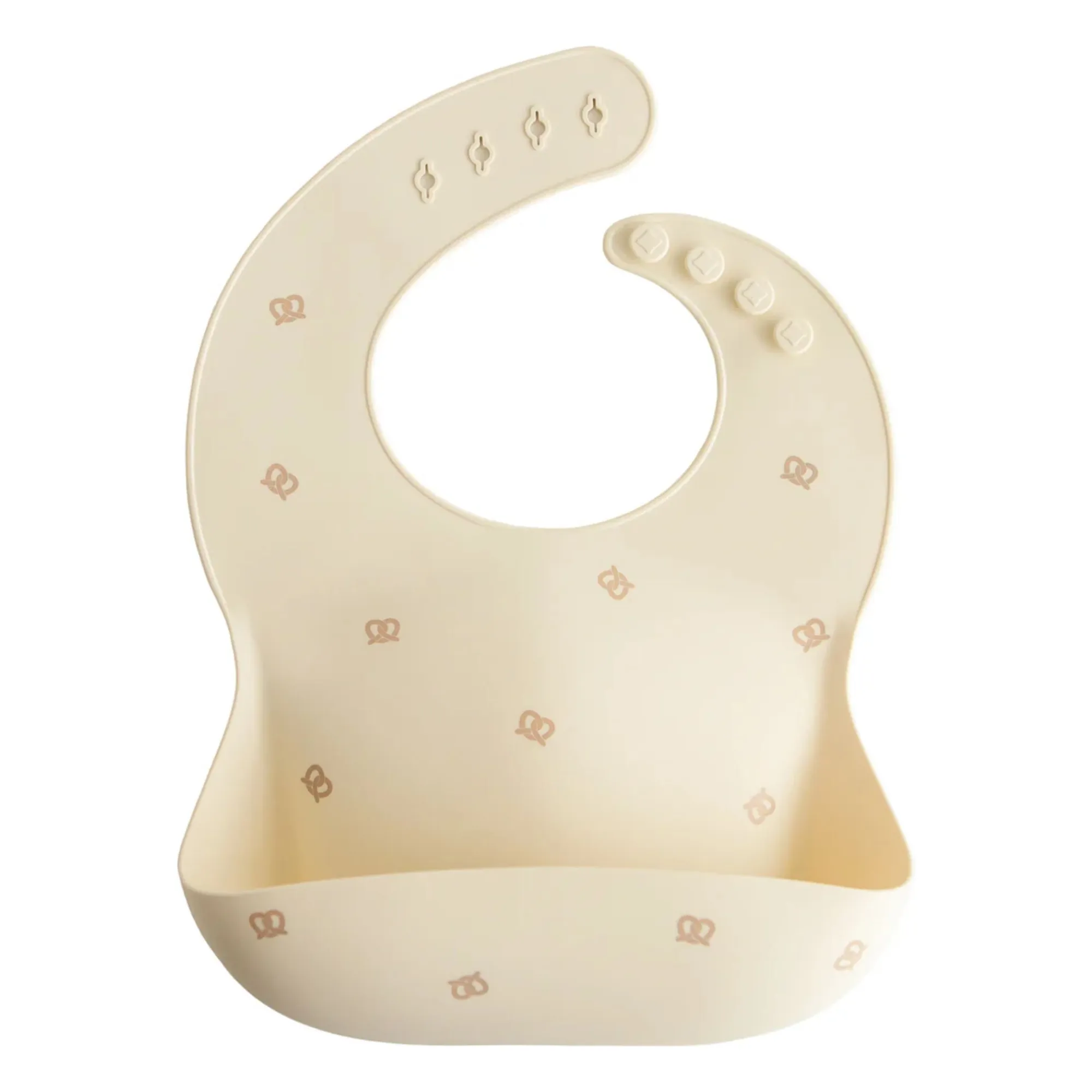 Mushie Beige Silicone Bib
