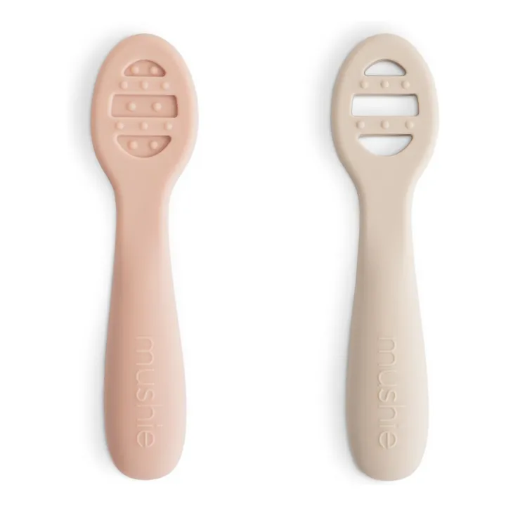 Cuillères bébé en silicone | Blush- Image produit n°0