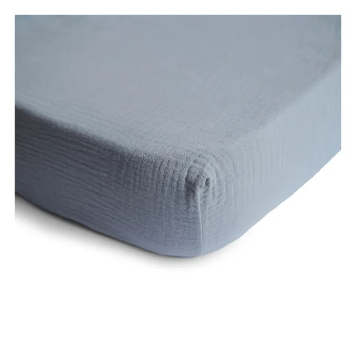 Sábana bajera de algodón | Azul oscuro- Imagen del producto n°3
