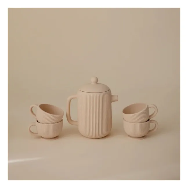 Teeservice aus Silikon | Beige