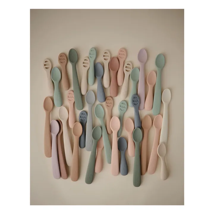 Cuillères bébé en silicone | Bleu- Image produit n°2