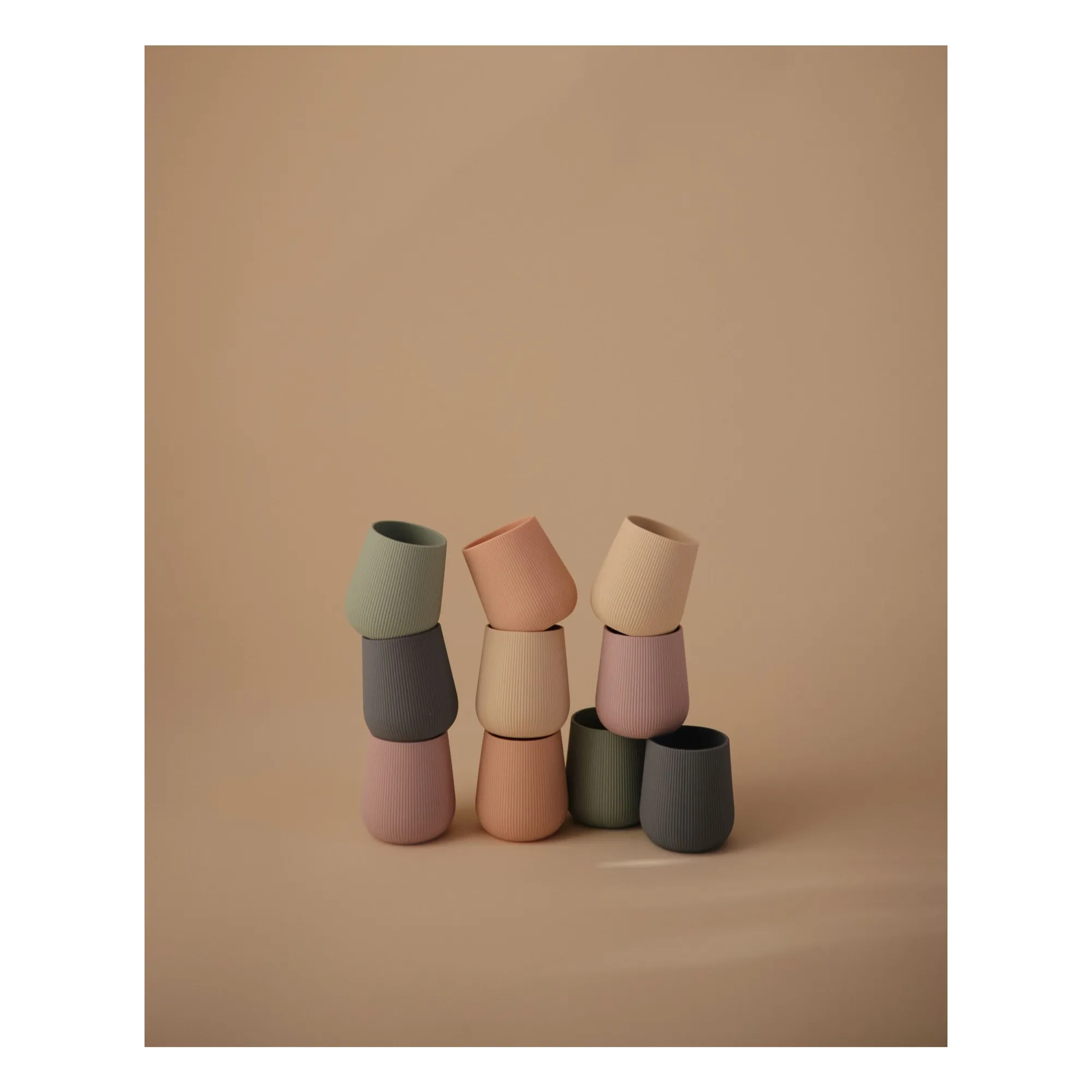 Taza de silicona para bebé | Beige- Imagen del producto n°4
