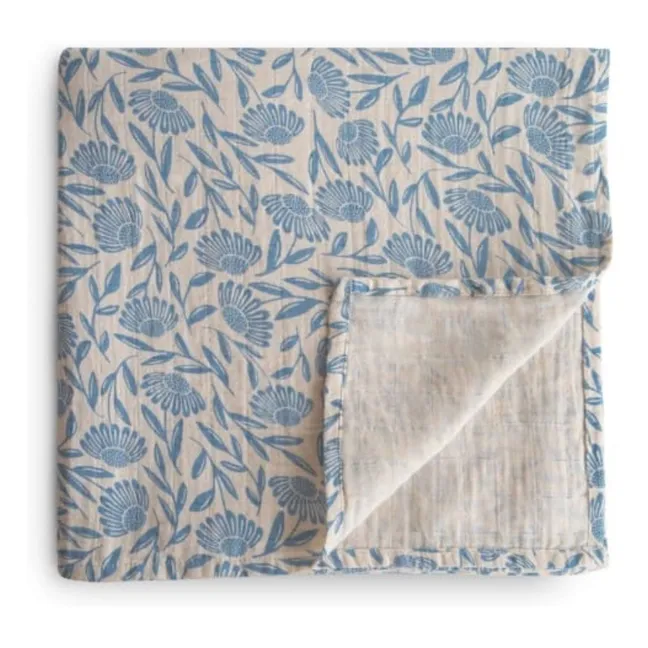 Lange d'emmaillotage Blue Flowers | Bleu