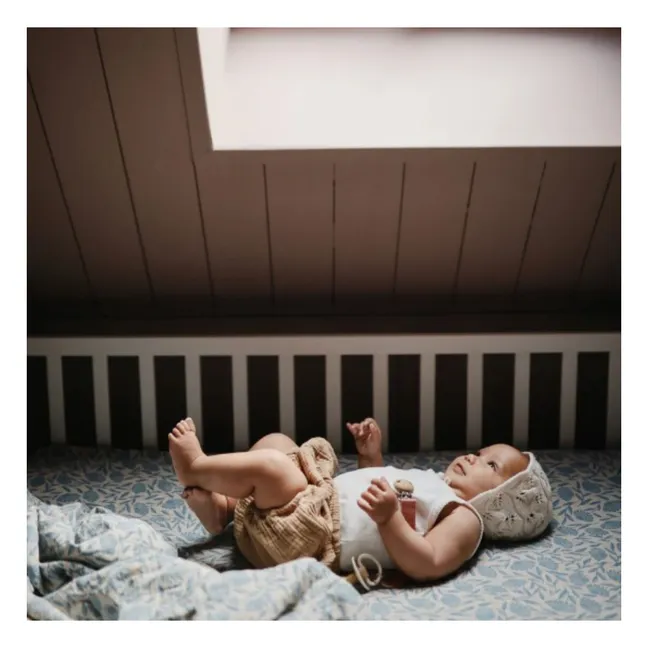 Blue Flowers swaddling diaper | Blue