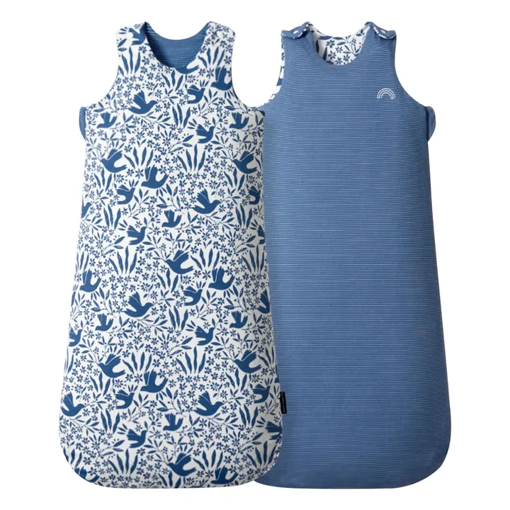 Saco de dormir multiestacional reversible Birds | Azul Marino- Imagen del producto n°0
