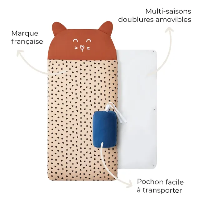 Sacco a pelo multi-stagione leopardato | Terracotta