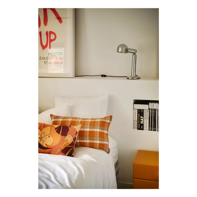 Checkered cushion | Orange