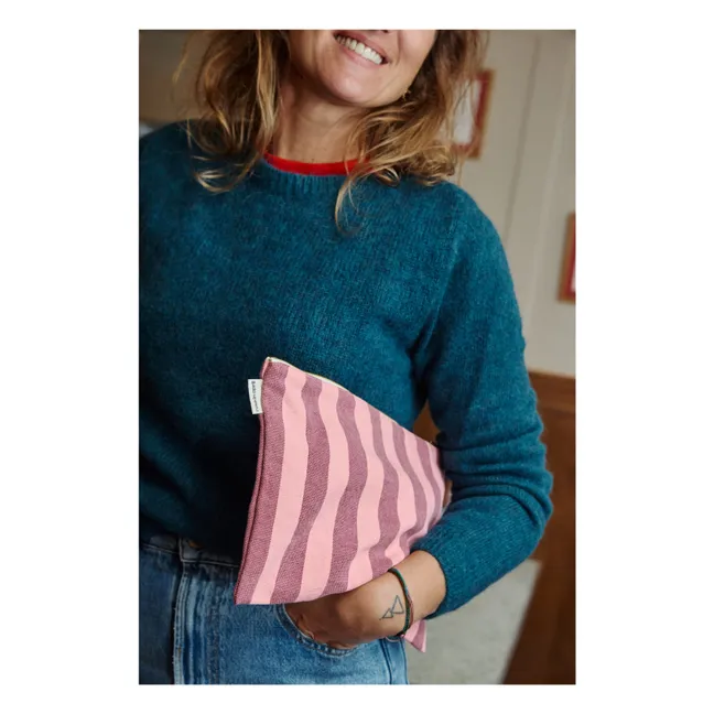 Lili Rayée clutch bag | Pink