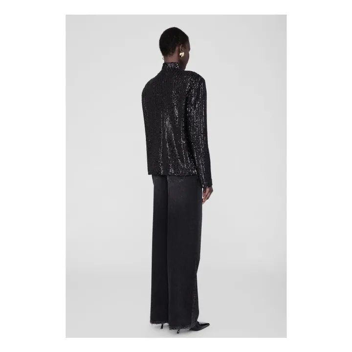 Top de lentejuelas Josephine | Negro- Imagen del producto n°2