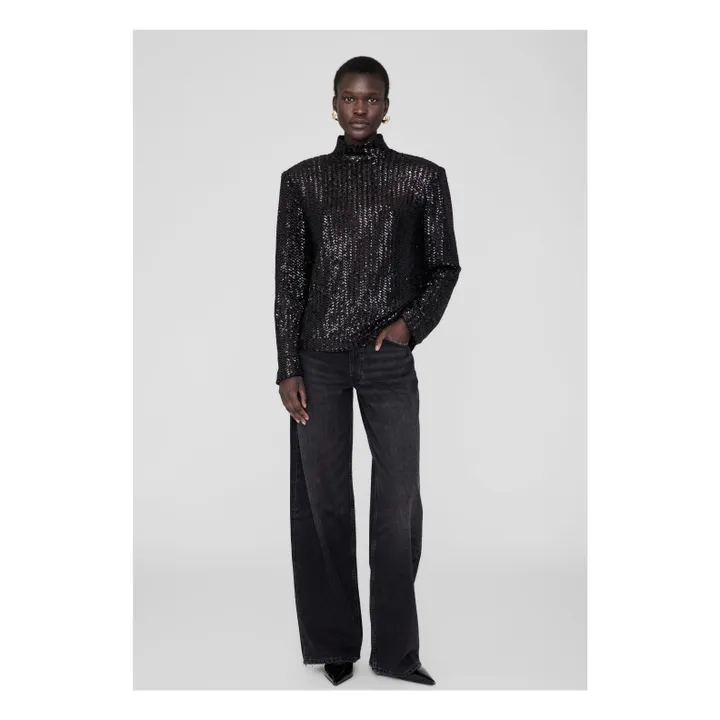 Top de lentejuelas Josephine | Negro- Imagen del producto n°1