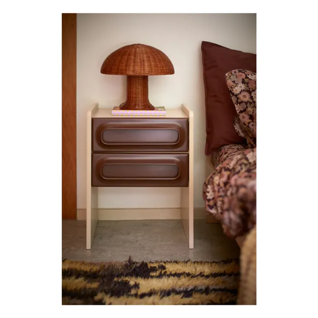 Lampe à poser en osier