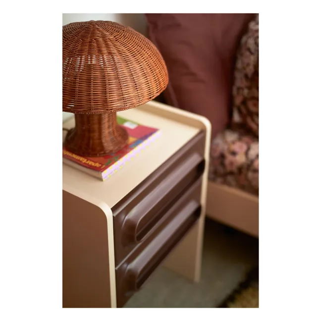 Lampe à poser en osier
