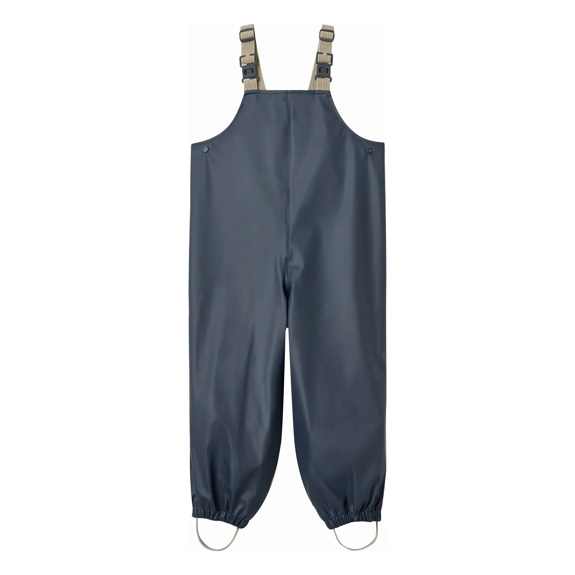 Wheat Navy Blue Charlo Rain Overalls