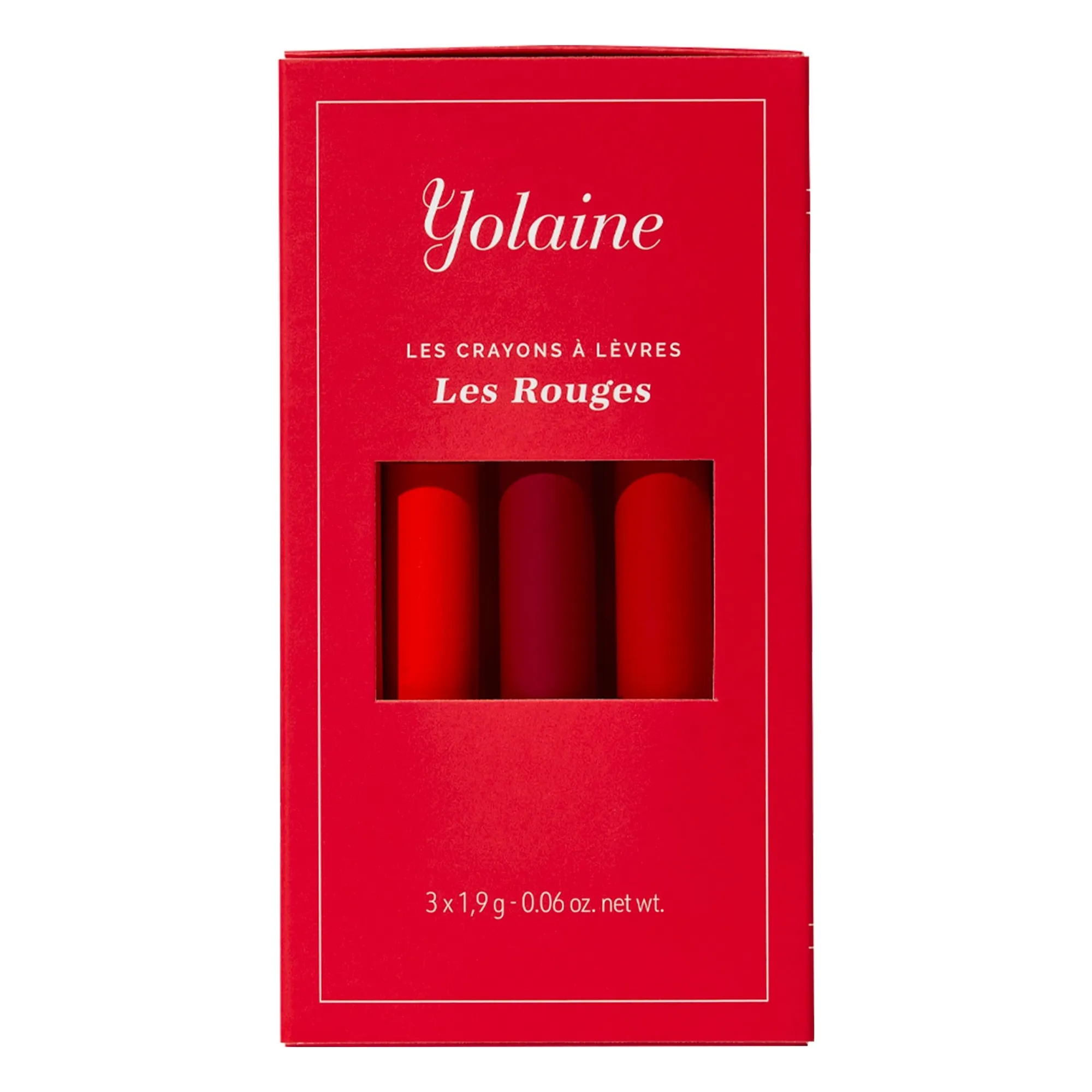 Yolaine Les Rouges Les Crayons À Lèvres - Set Of 3