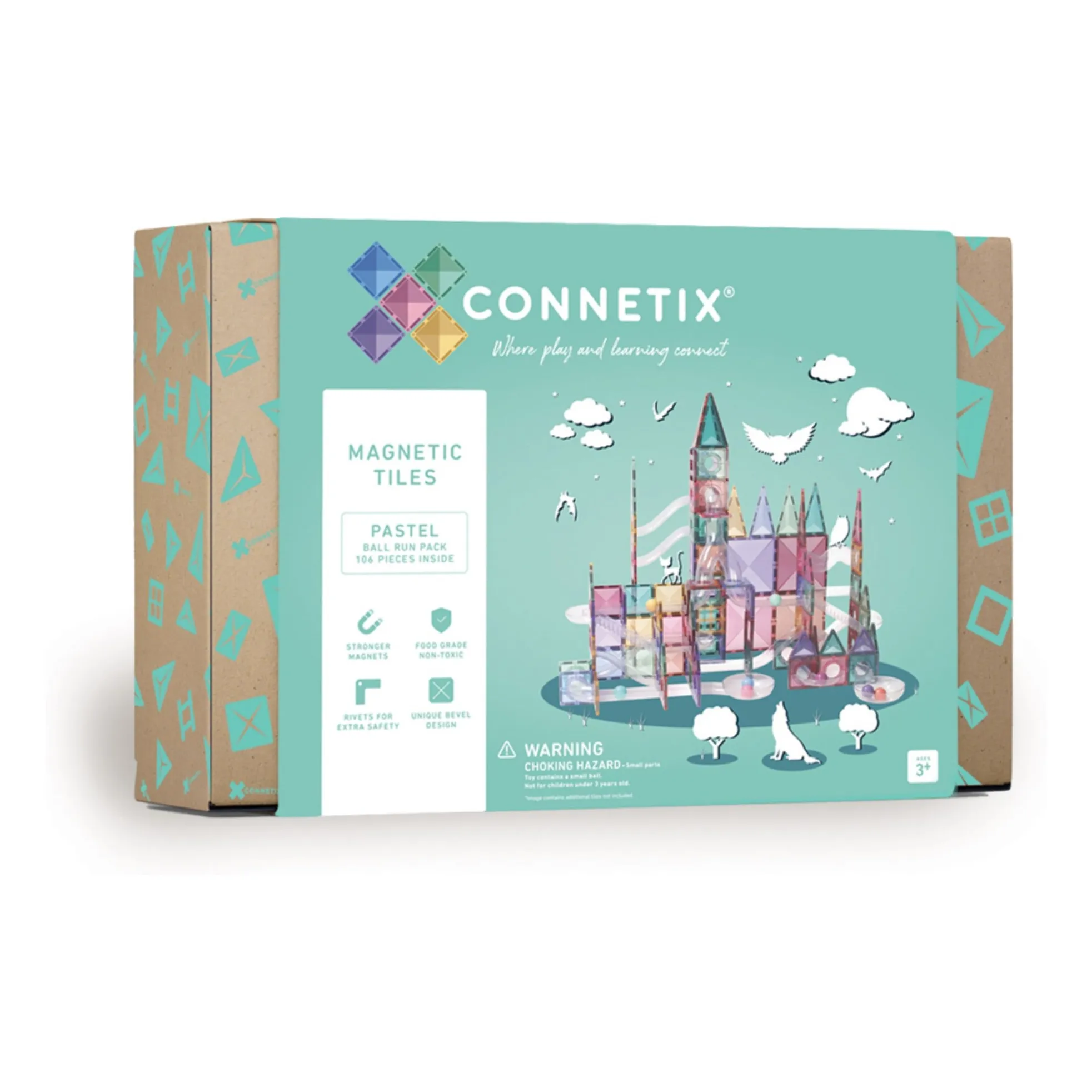 Connetix Pastel Ball Run Pack - 106 Pieces