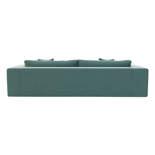 Canapé 3 places Bellechasse en velours brut - 245 cm | Bleu marine