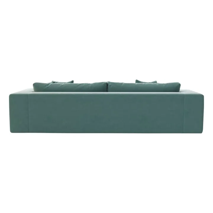 Canapé 3 places Bellechasse light en velours brut - 240 cm | Vert mousse- Image produit n°6