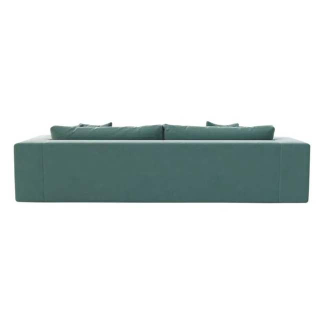 Canapé 3 places Bellechasse light en velours brut - 240 cm | Bleu marine