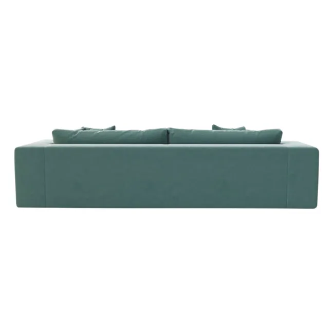 Canapé 4 places Bellechasse en velours brut - 275 cm | Vert mousse