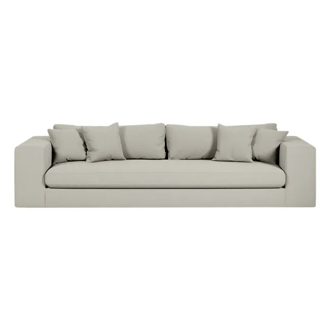 Canapé 4 places Bellechasse en coton et lin - 275 cm | Perle