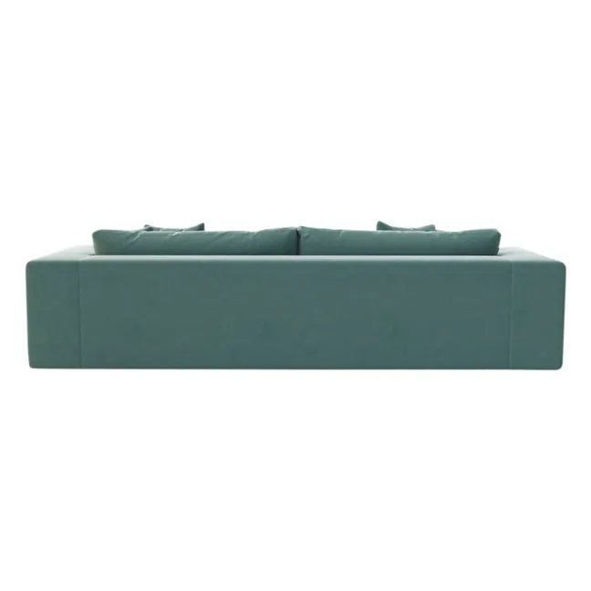 Canapé 3 places Bellechasse en velours brut - 245 cm | Vert mousse