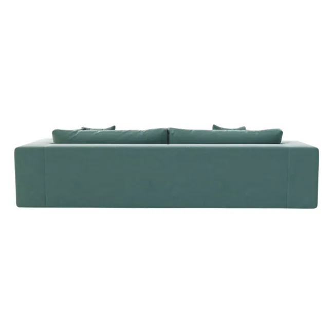 Canapé 4 places Bellechasse en velours gratté - 275 cm | Gris anthracite