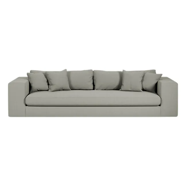 Canapé 4 places Bellechasse en coton et lin - 275 cm | Gris