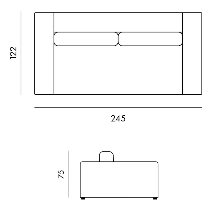 Sofá de 3 plazas Bellechasse en algodón y lino - 245 cm | Lino- Imagen del producto n°11