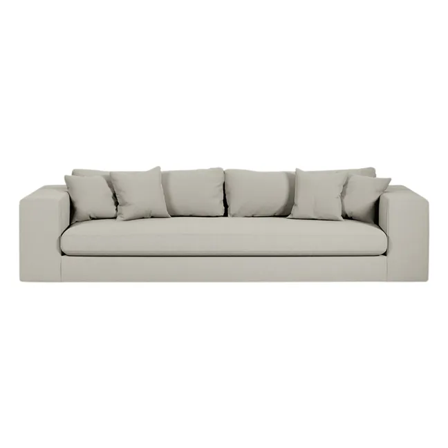 Canapé 3 places Bellechasse en coton et lin - 245 cm | Perle