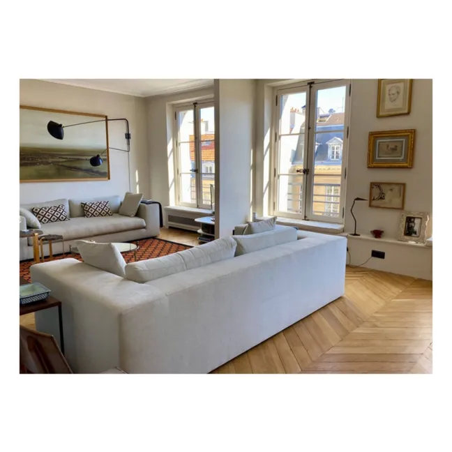 Canapé 4 places Bellechasse en velours brut - 275 cm | Bleu marine