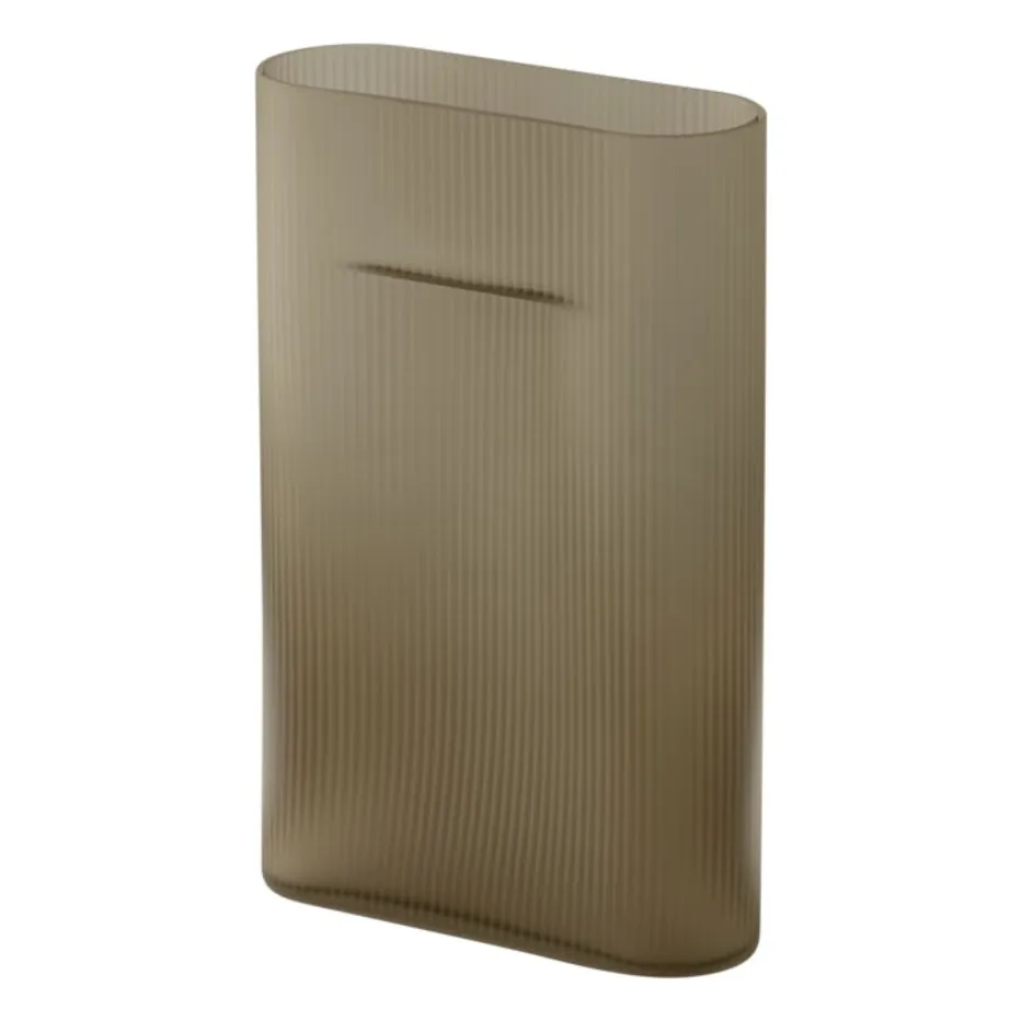 Muuto Taupe Brown Vase Ridge