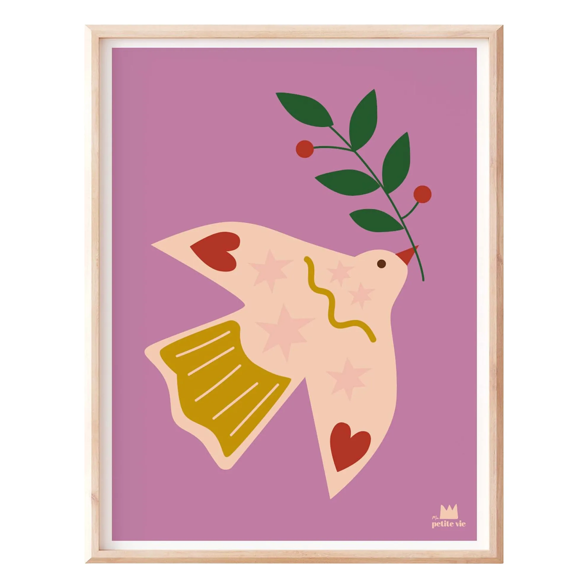Ma Petite Vie Multicoloured Bird Poster