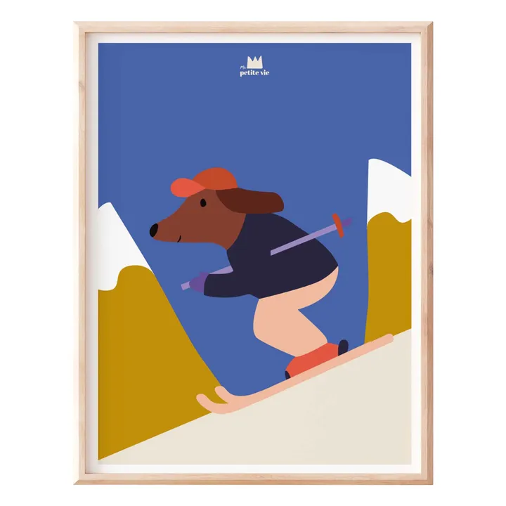 Ma petite vie - Ma petite vie - Affiche Chien ski