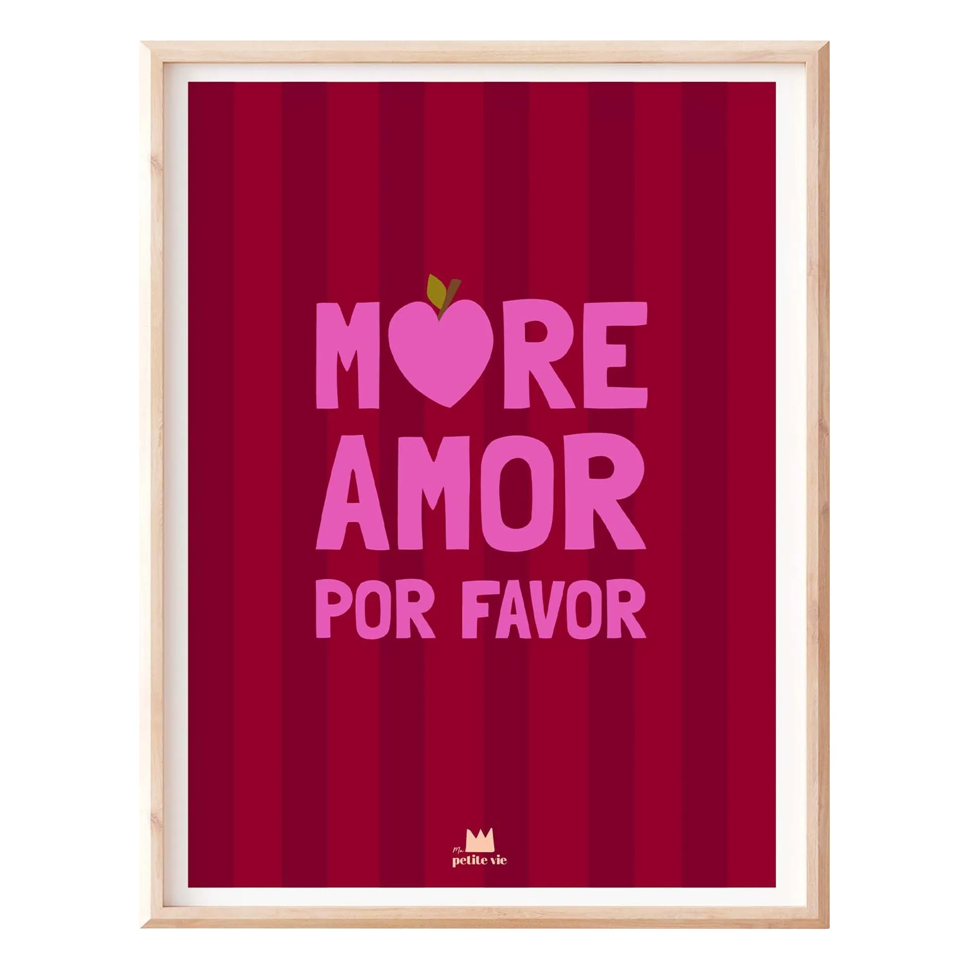 Ma Petite Vie Multicoloured More Amore Por Favor Poster